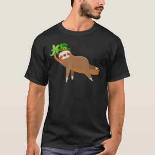 Irish Sloth Green Leprechaun St Patricks Day Shamr T-Shirt