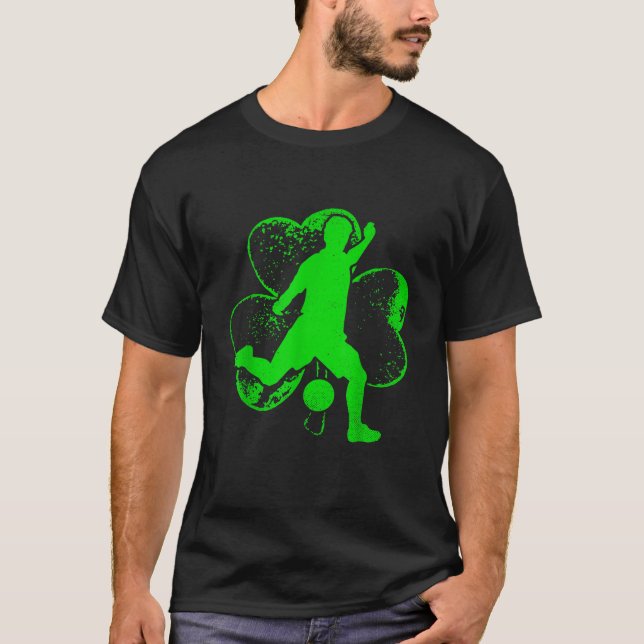 Irish Soccer Kleeblatt Funny Irish St Patrick Day  T-Shirt (Vorderseite)