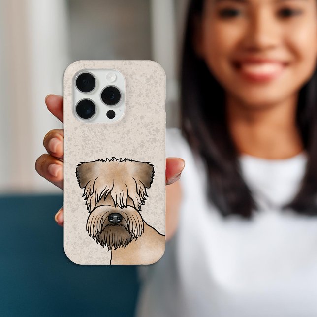 Irish Soft Coated Wheaten Terrier Cartoon Dog Head Case-Mate iPhone Hülle (Von Creator hochgeladen)