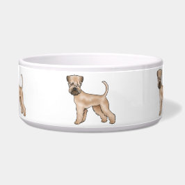Irish Soft Coated Wheaten Terrier Cartoon Hunde Napf