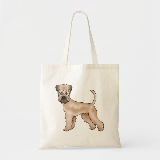Irish Soft Coated Wheaten Terrier Dog Stehend Tragetasche (Vorne)
