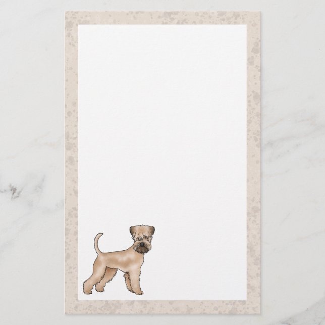 Irish Soft Coated Wheaten Terrier Niedlich Hund Be Briefpapier (Vorderseite)