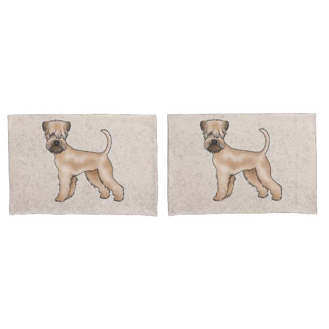 Irish Soft Coated Wheaten Terrier Niedlich Hund Be Kissenbezug (Vorderseite-Set)