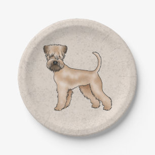 Irish Soft Coated Wheaten Terrier Niedlich Hund Be Pappteller