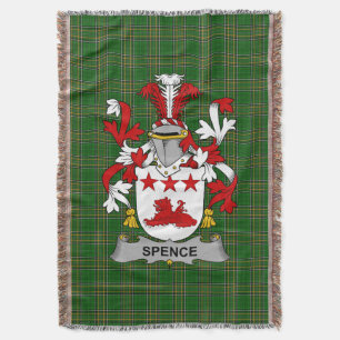 Irish Spence Coat of Arms Familienwappen Irland Decke