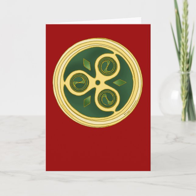 Irish Spiral Design Weihnachtskarte Feiertagskarte (Vorderseite)
