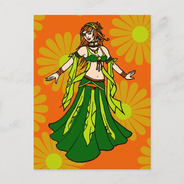 Irish Spring Bly Dancer Postkarte (Vorderseite)