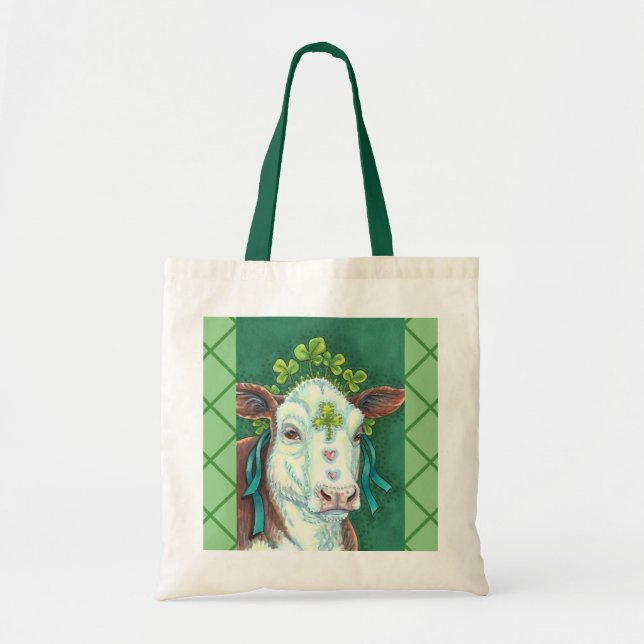 IRISH ST. PATRICK'S DAHEIFER, KLEEBLATT COW TRAGETASCHE (Vorne)