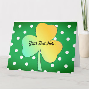 Irish St Patrick's Day Custom Designed Kleeblatt Karte