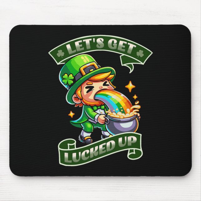 Irish St. Patricks Day Frauen Shamrock Lass uns lu Mousepad (Vorne)