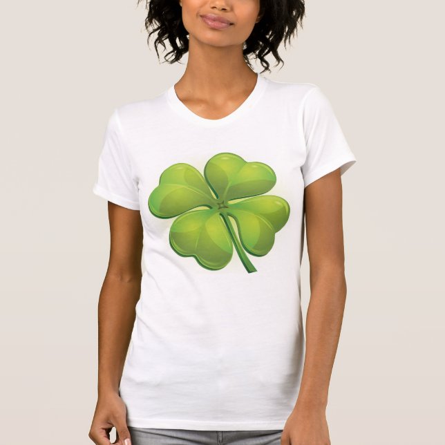 Irish St. Patrick's Day Green Kleeblatt Personaliz T-Shirt (Vorderseite)