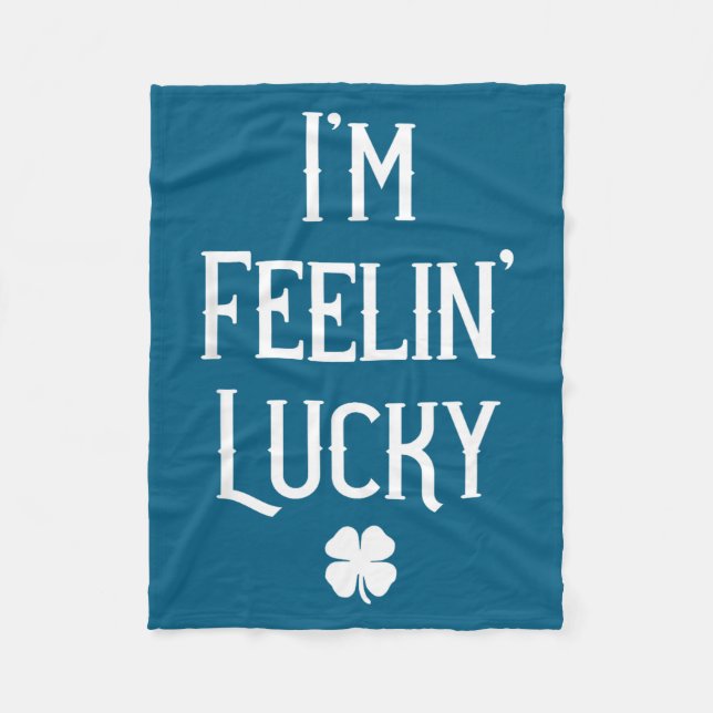 Irish St. Patrick's Day Ich fühle mich Glücklich G Fleecedecke (Vorderseite)