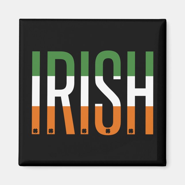 Irish St Patrick's Day Ireland Flag Kleeblatt Luck Magnet (Vorne)