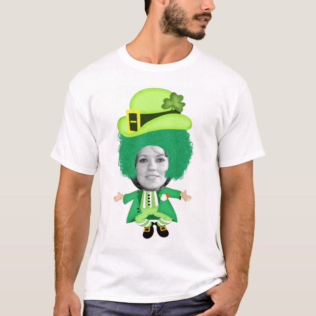 Irish St Patricks Day Jig, Foto Gerahmt Head T-Shirt (Vorderseite)