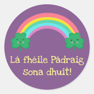 Irish St. Patrick's Day Sticker mit Rainbow