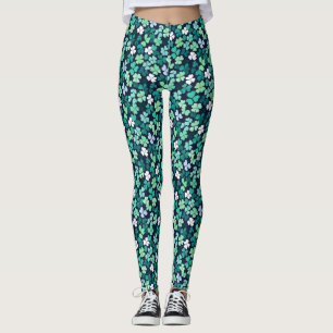 Irish St. Patrick's Day Vierblättriges Kleeblatt Leggings