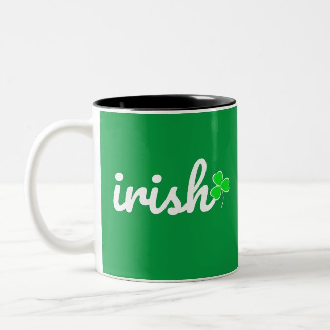 Irish St. Patrick's Day Zweifarbige Tasse (Links)
