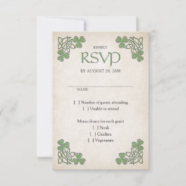 Irish St. Patrick's Wedding RSVP Karte