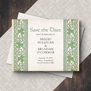 Irish St. Patrick's Wedding Save The Date