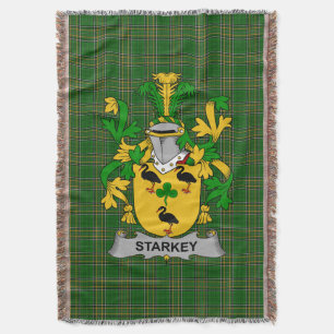 Irish Starkey Coat of Arms Familienwappen Irland Decke