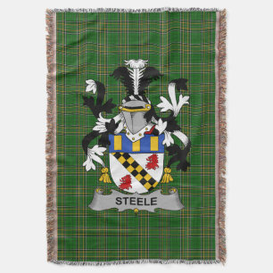 Irish Steele Coat of Arms Familienwappen Irland Decke
