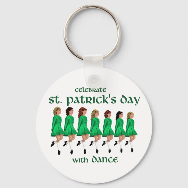 Irish Step Dance Celebrates St. Patrick's Day Schlüsselanhänger (Vorderseite)
