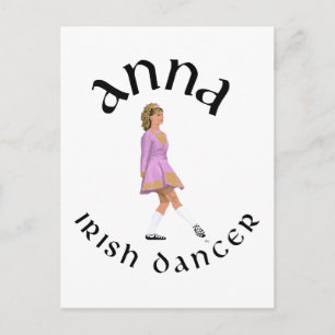 Irish Step Dance Custom Design ANNA Postkarte