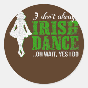 Irish Step Dance Girl Ireland tanzen Irish Dance Runder Aufkleber