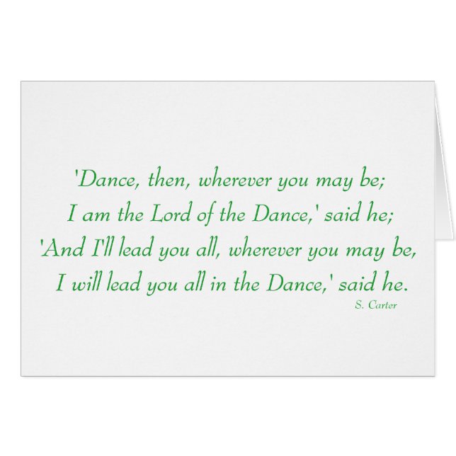 Irish Step Dance - Lord of the Dance Chorus (Vorderseite (Horizontal))