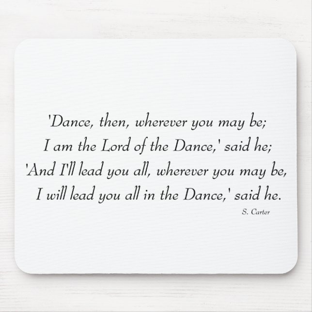 Irish Step Dance - Lord of the Dance Chorus Mousepad (Vorne)