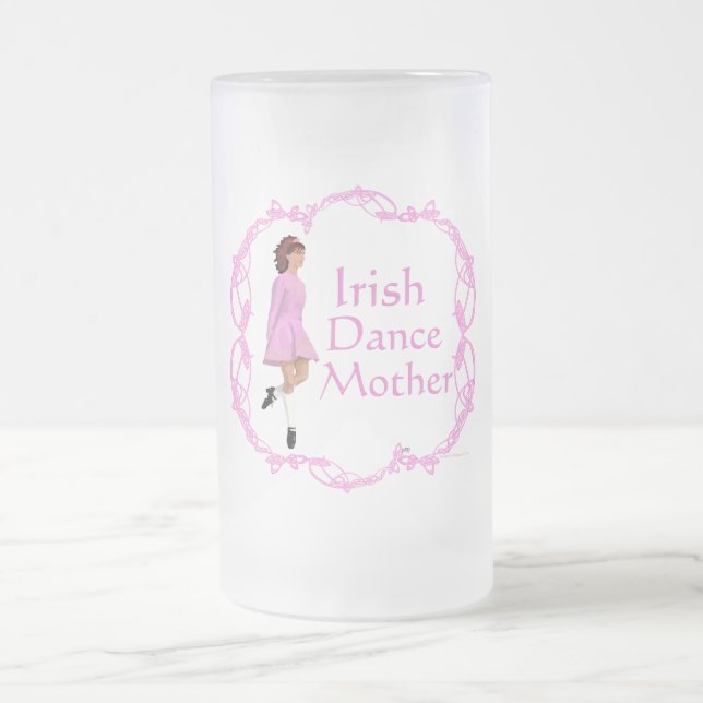 Irish Step Dance Mother - Pink Mattglas Bierglas (Mittel)