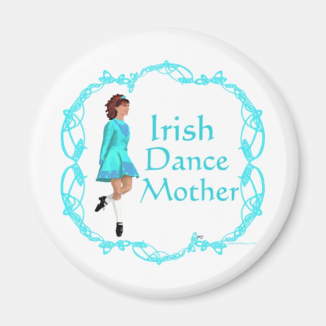 Irish Step Dance Mother - Türkis Magnet (Vorne)