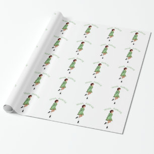 Irish Step Dancer - Green Geschenkpapier