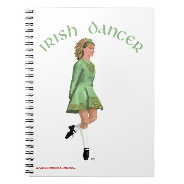 Irish Step Dancer - Green Notizblock (Vorderseite)