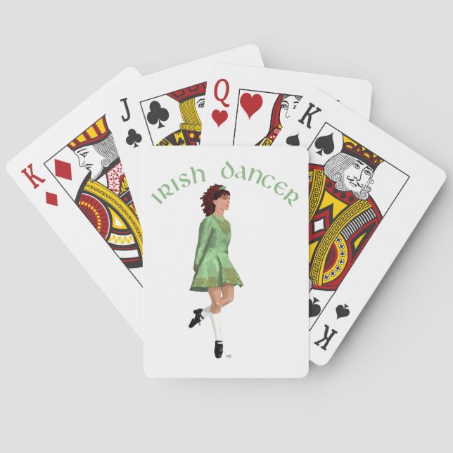 Irish Step Dancer - Green Spielkarten (Rückseite)