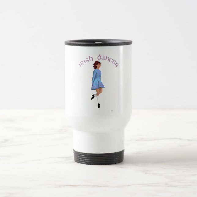 Irish Step Dancer Light Blue Reisebecher (Mittel)