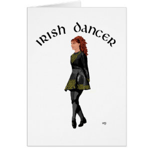 Irish Step Dancer - Schwarzes Kleid, Rotes Haar