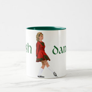 Irish Step Dancer - Soft Shoe - Red Zweifarbige Tasse