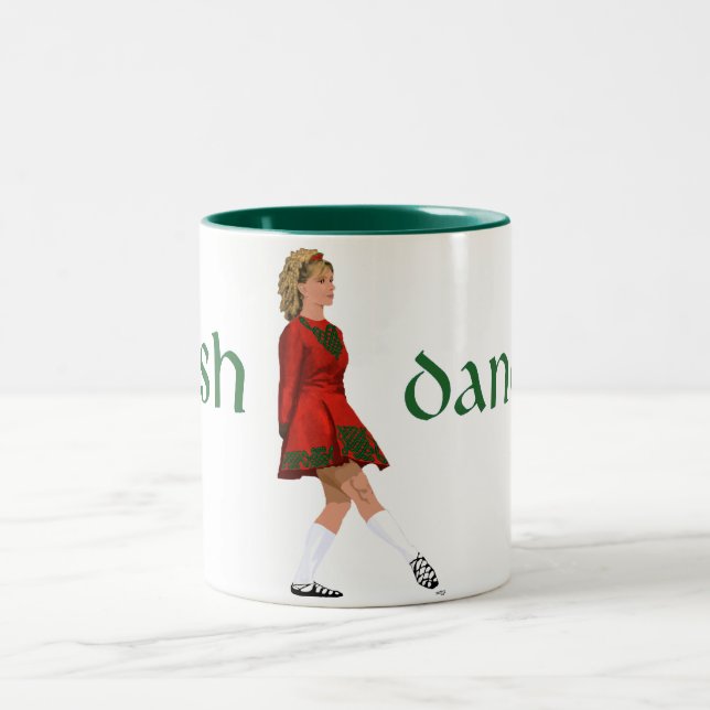 Irish Step Dancer - Soft Shoe - Red Zweifarbige Tasse (Mittel)