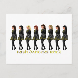Irish Step Dancers Rock Postkarte
