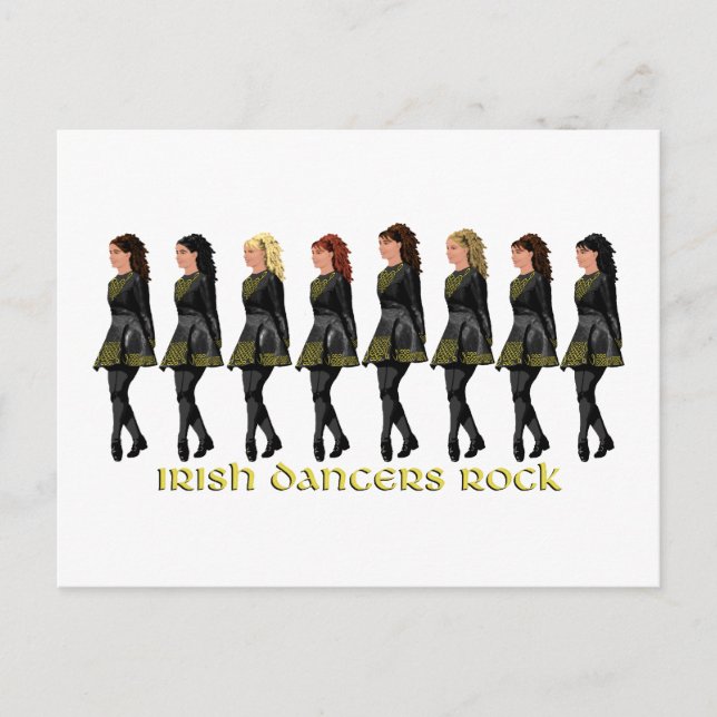 Irish Step Dancers Rock Postkarte (Vorderseite)