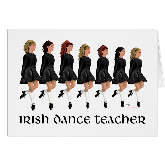 Irish Step Tance Teacher - Black Line (Vorderseite (Horizontal))