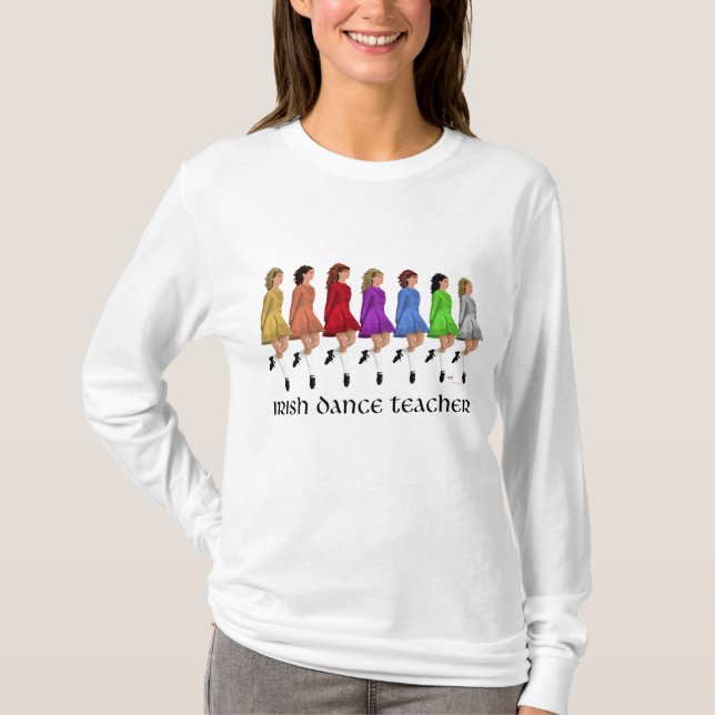 Irish Step Tance Teacher - Rainbow T-Shirt (Vorderseite)