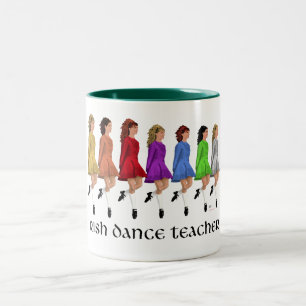 Irish Step Tance Teacher - Rainbow Zweifarbige Tasse