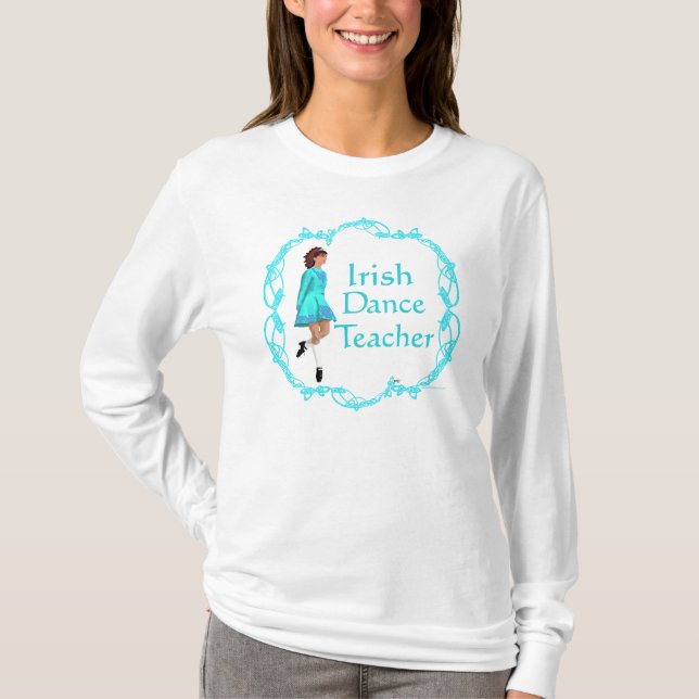 Irish Step Tance Teacher - Türkis T-Shirt (Vorderseite)