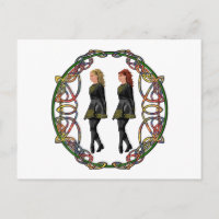 Irish Step Tänzer in keltischer Knüpfarbeit