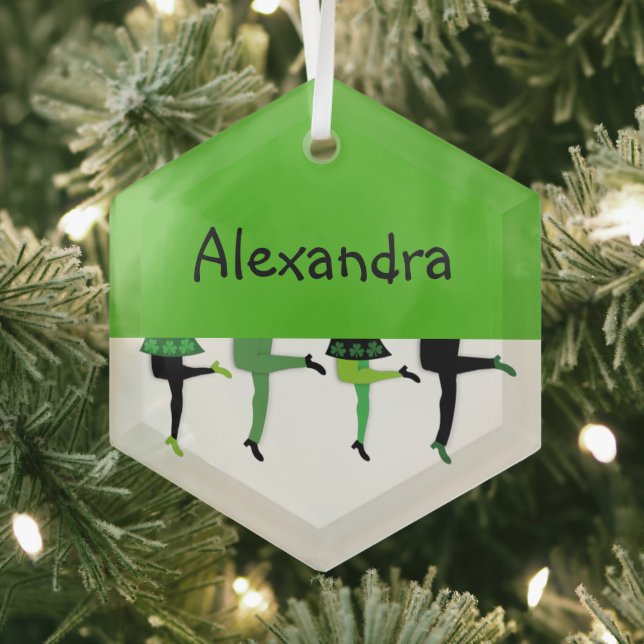 Irish Stepdancers' Legs Comical Christmas Ornament Aus Glas (Insitu)
