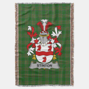 Irish Stinton Coat of Arms Familienwappen Irland Decke