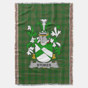 Irish Stokes Coat of Arms Familienwappen Irland Decke