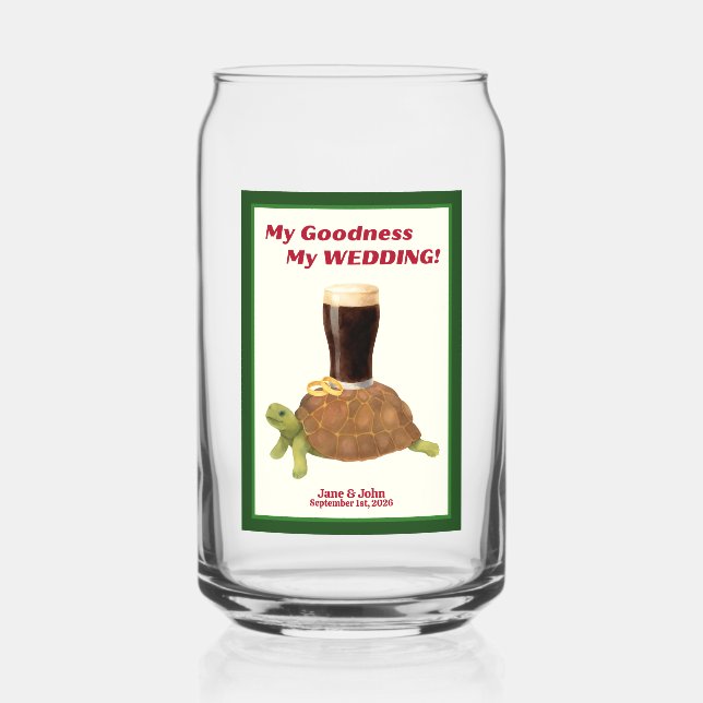 Irish Stout Bridal Shower Beer Glass Favor/Gift Dosenglas (Vorderseite)